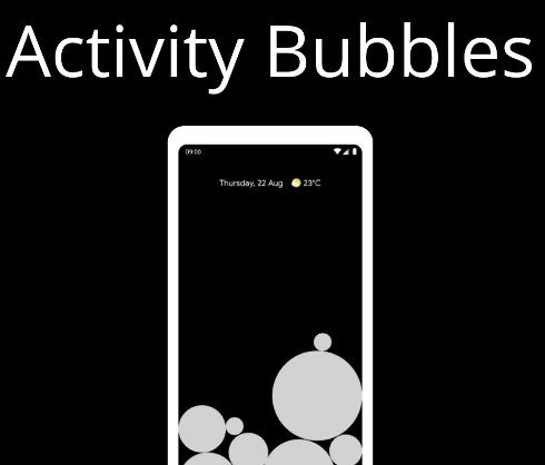 Activity Bubbles app