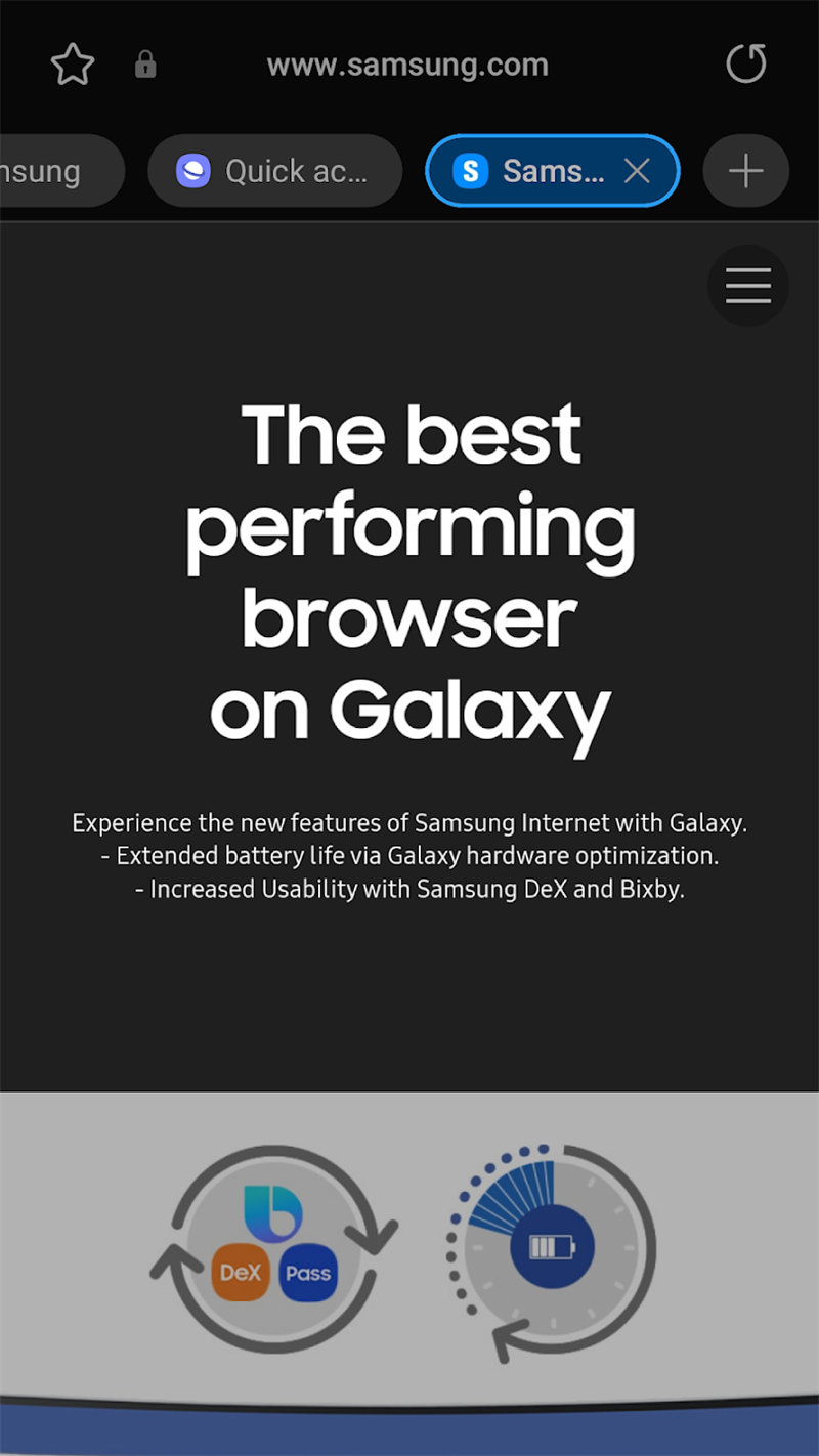 Samsung Internet app()27.0.0.57