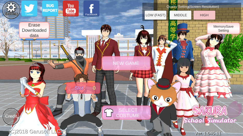 ӣУ԰ģ1.045.11°汾(SAKURA SchoolSimulator)v1.045.11 ׿