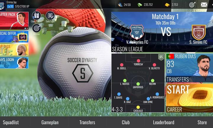 ֲ2025(Soccer Dynasty: Club Manager)v1.0.16 °