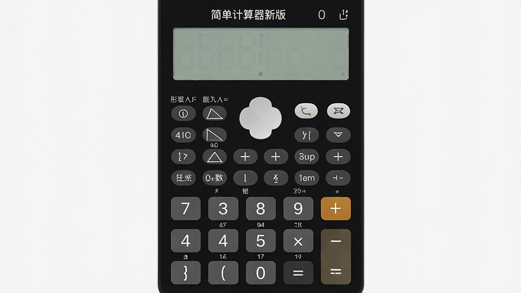 一张展示简单计算器新版科学计算模式的界面截图,画面中显示三角函数、对数、括号等科学计算按键,屏幕上方有