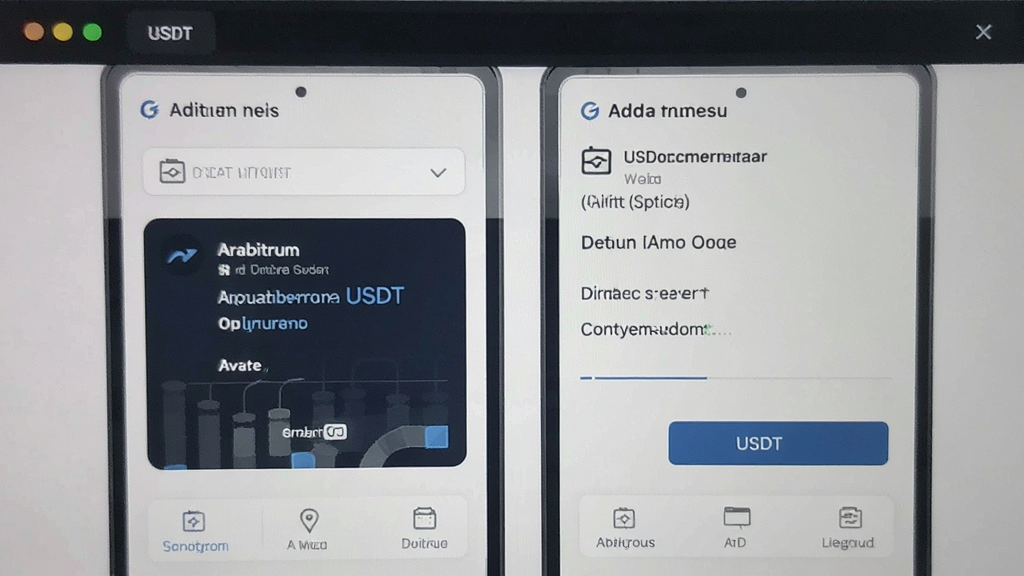 Arbitrum和USDT钱包添加代币与合约确认界面