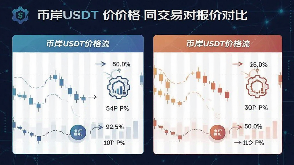 币岸USDT价格不同交易对报价对比示意图