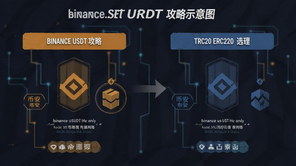 binanse USDT 攻略 币安充值网络选择TRC20 ERC20对比示意图