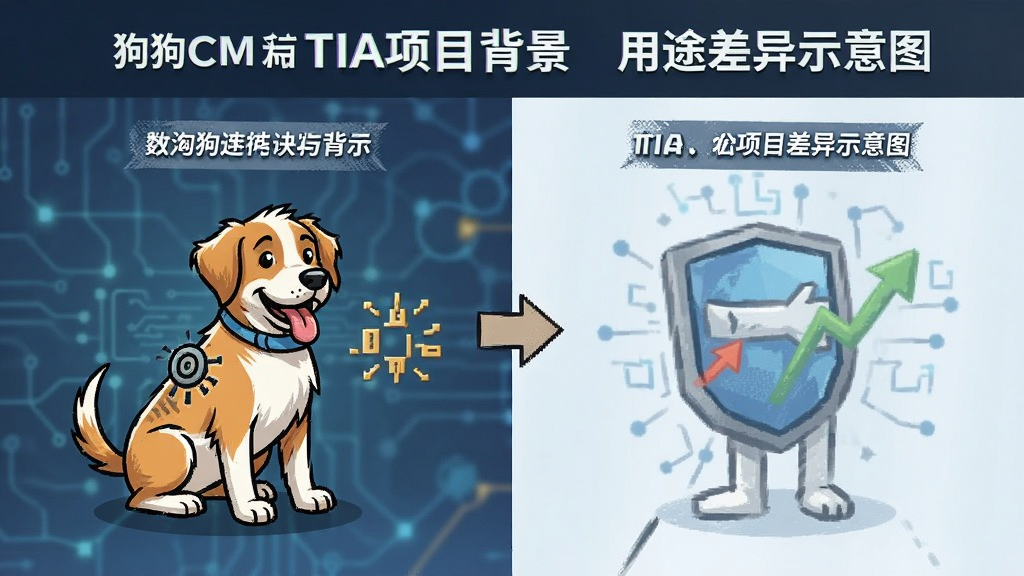 狗狗币和TIA项目背景与用途差异示意图