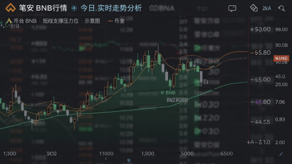 笔安BNB行情今日实时走势分析 币安BNB短线支撑压力位示意图