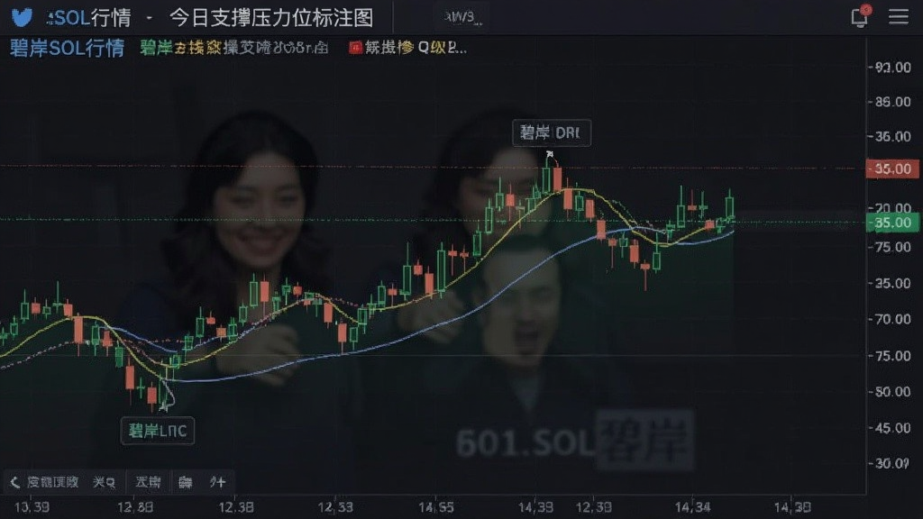 碧岸SOL行情今日支撑压力位标注图 用于短线操作参考