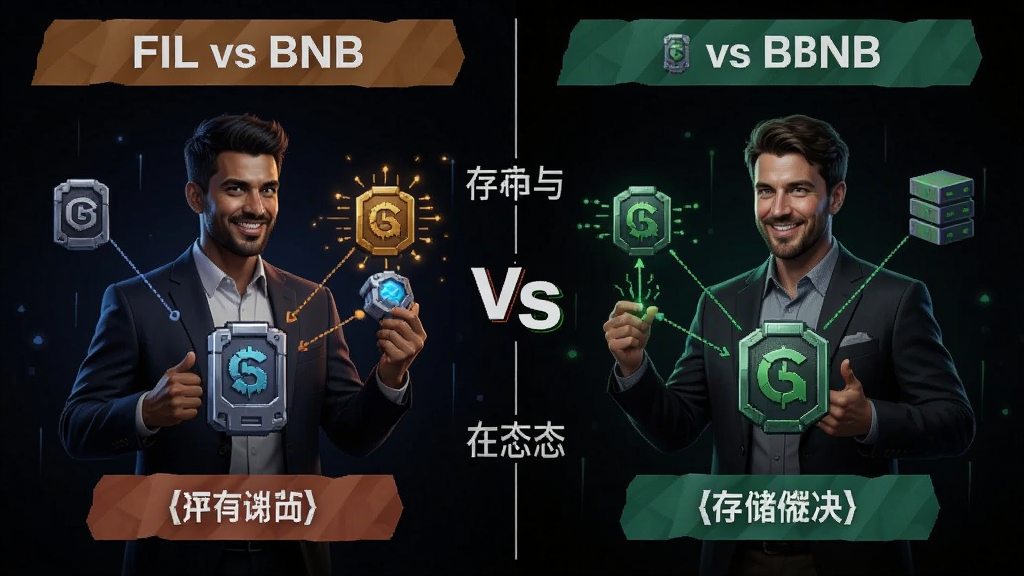 FILvsBNB 两大主流币种正面对决 存储与平台生态对比图