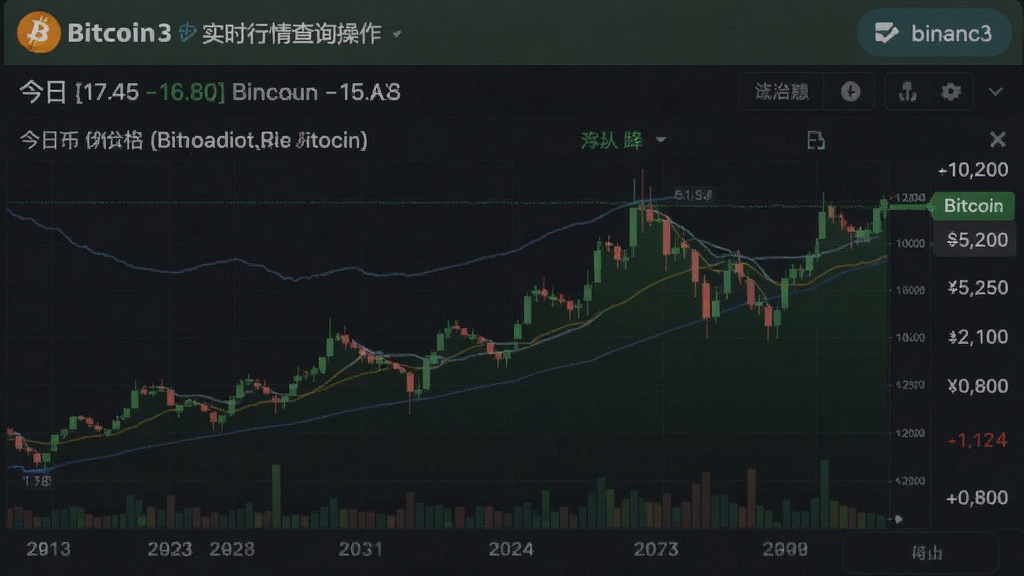 binanc3 比特币 价格 实时行情查询操作界面截图 包含今日比特币报价涨跌走势图