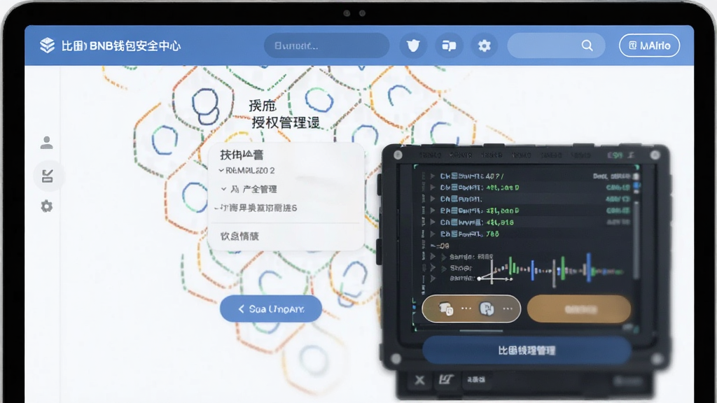 比安BNB钱包安全中心与授权管理设置界面