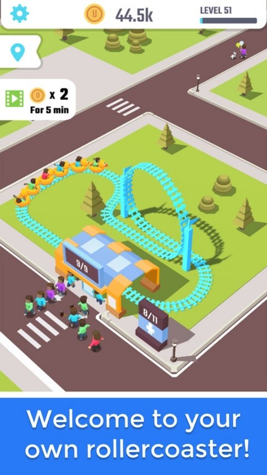 Idle Roller Coaster闲置过山车游戏v2.7 官方版