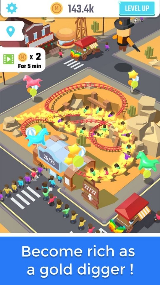 Idle Roller Coaster闲置过山车游戏v2.7 官方版