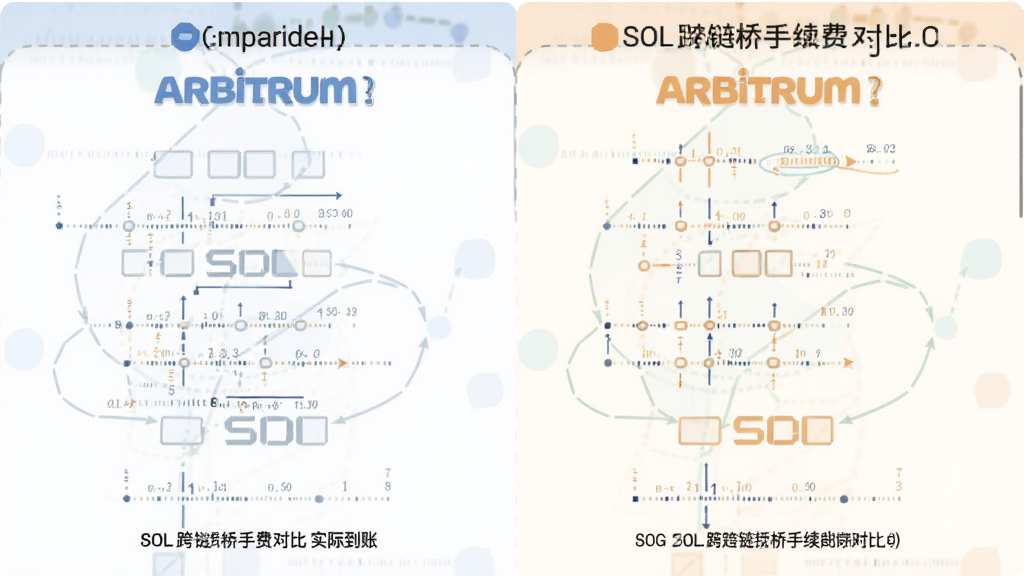 Arbitrum和SOL跨链桥手续费对比 实际到账截图