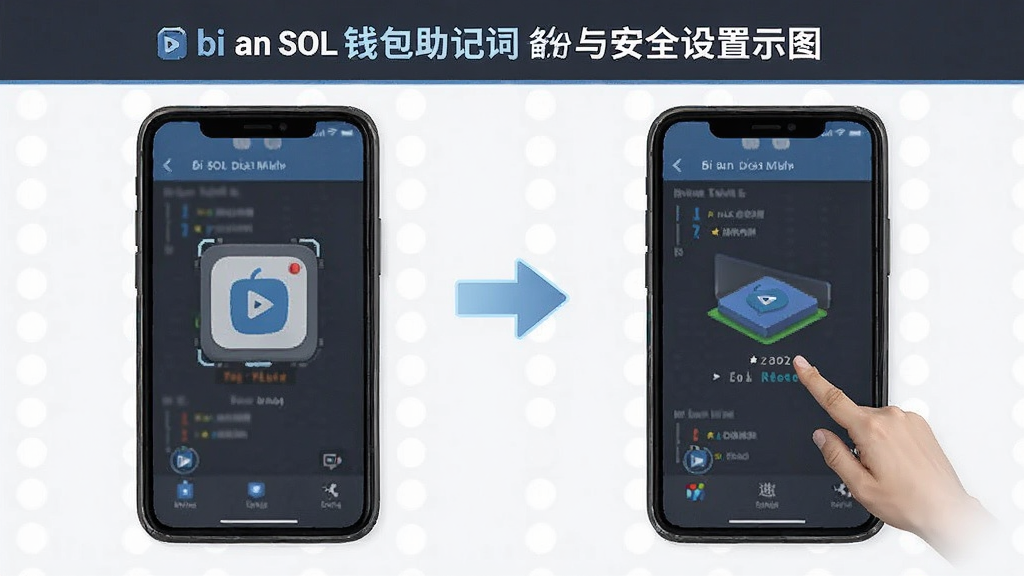 bi an SOL 钱包 助记词备份与安全设置操作示意图