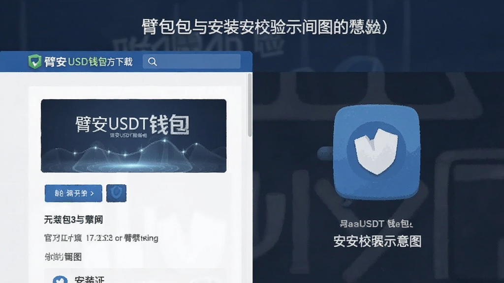 臂安USDT钱包官方下载页面与安装包校验示意图