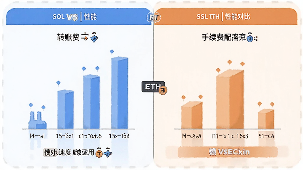 SOL vs ETH 性能对比 转账速度手续费配图