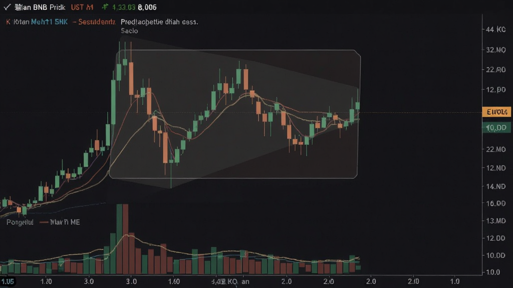 碧安BNB预测 K线箱体震荡区间与成交量变化示意图