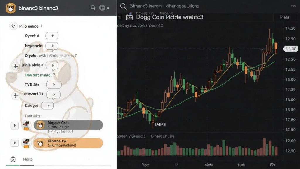 狗狗币 binanc3 现货下单页面与K线走势截图