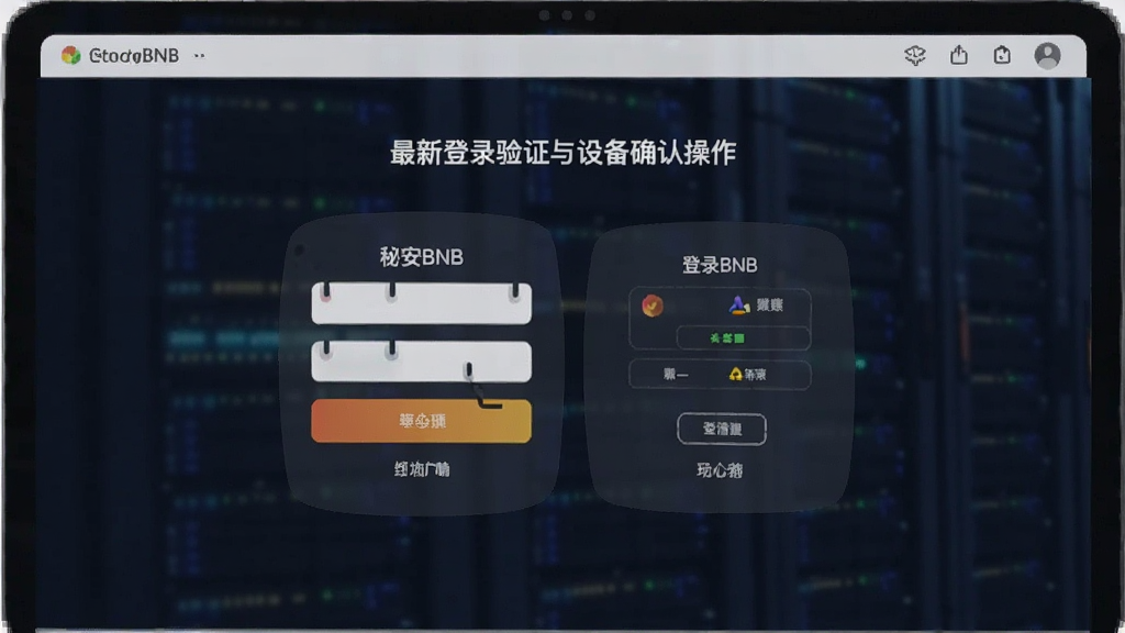秘安BNB最新登录验证与设备确认操作界面
