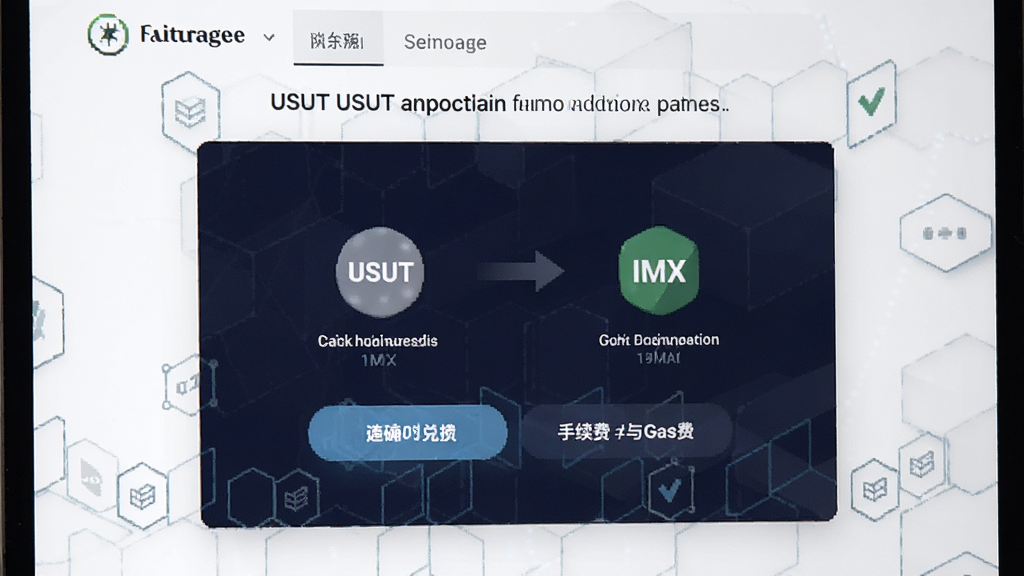 USDT和IMX跨链桥兑换到账确认页面 手续费与Gas费