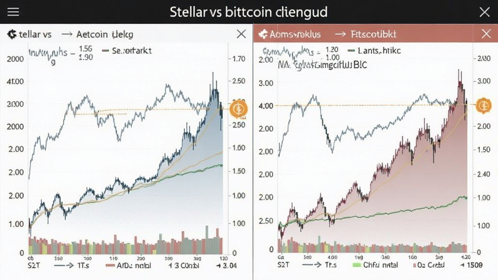 Stellarvs比特币行情对比 成交量与价格走势截图