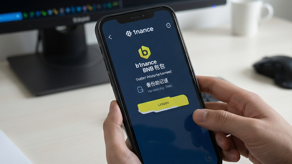 b1nance BNB 钱包创建钱包备份助记词操作界面配图