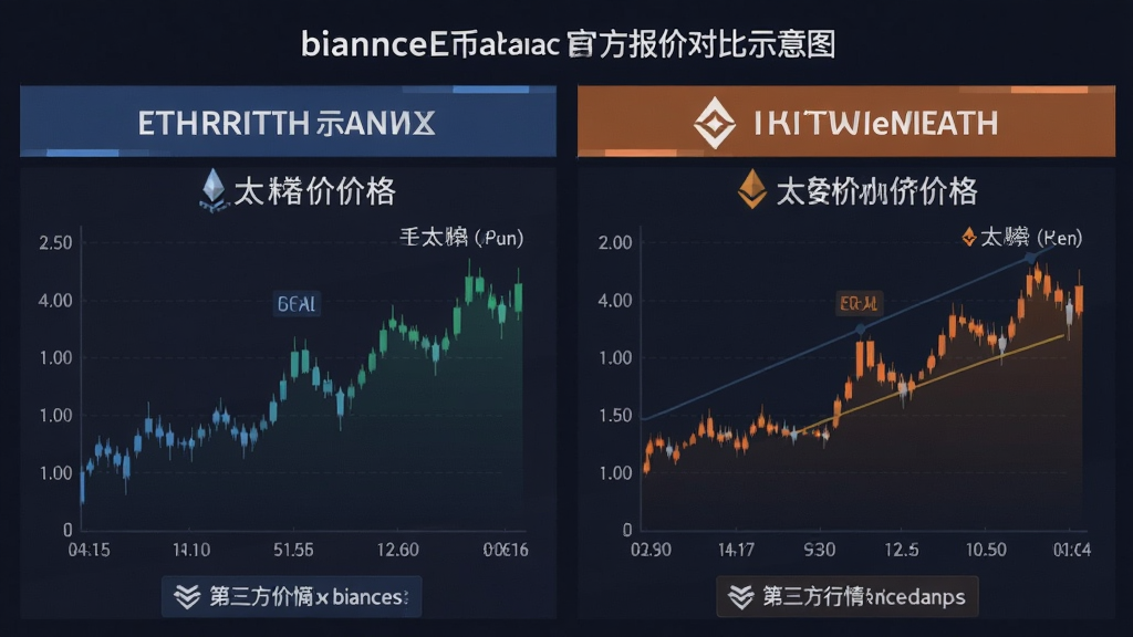 biannce以太坊价格 第三方行情工具与币安官方ETH报价对比示意图