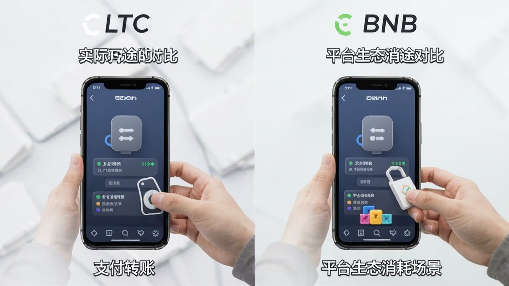 LTC和BNB实际用途对比配图 支付转账与平台生态消耗场景