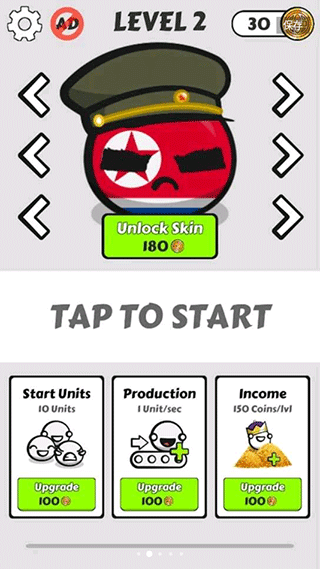 ������ս����Ϸ(Countryballs at War)v1.3.0 ���ò˵�