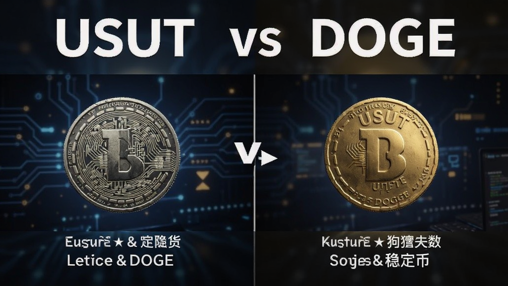 USDTvsDOGE 稳定币和狗狗币对比科普配图
