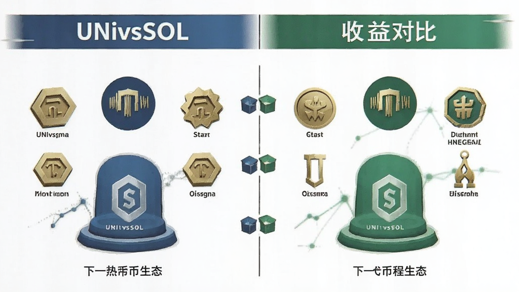 UNIvsSOL 两大热门币种生态与收益对比图