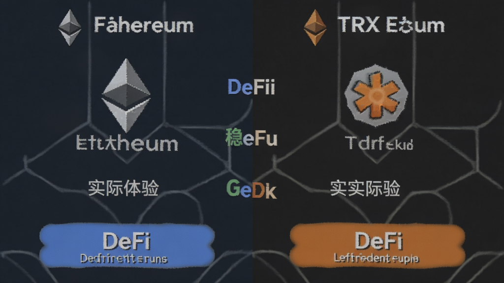 以太坊和TRX生态对比 DeFi与稳定币转账实际体验