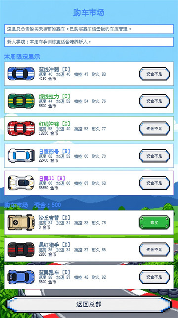 像素车队经理游戏 像素车队经理游戏