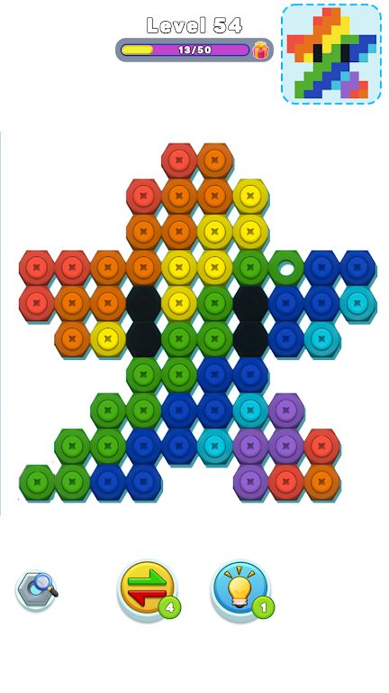 ��˨��ɫƴͼ��Ϸ(Nut n Bolt Sort: Color Puzzle)v1.45 ��׿��