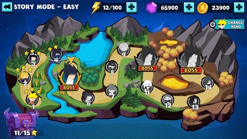 ������������߸����İ����ò˵�����(Stickman Shinobi)v7.3 ���°�