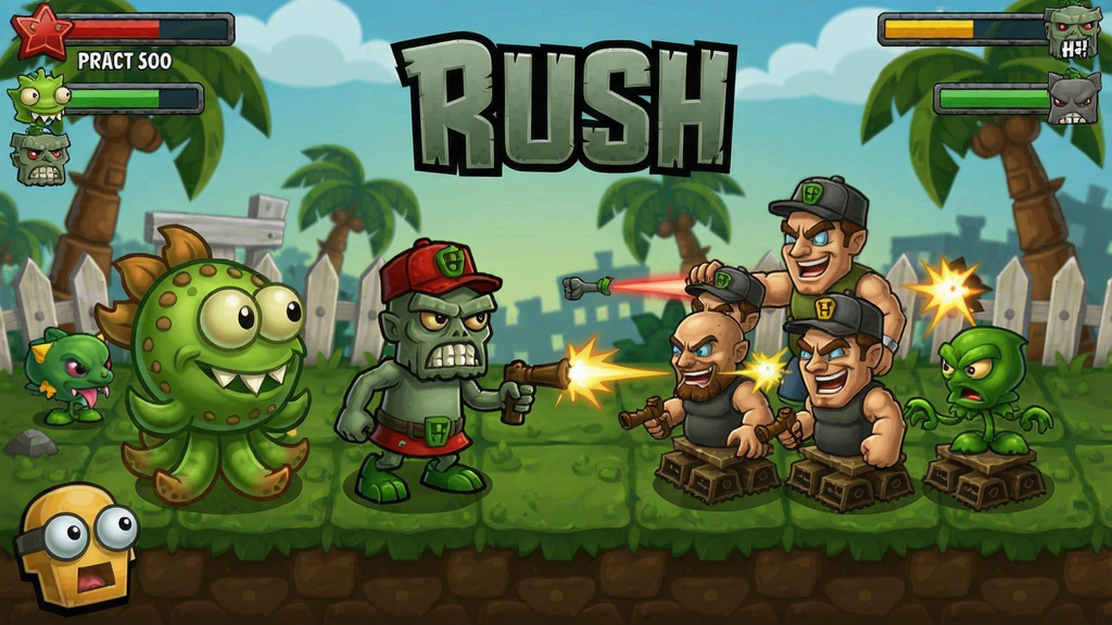 ֲ���ս��ʬRush��Ϸս������չʾ