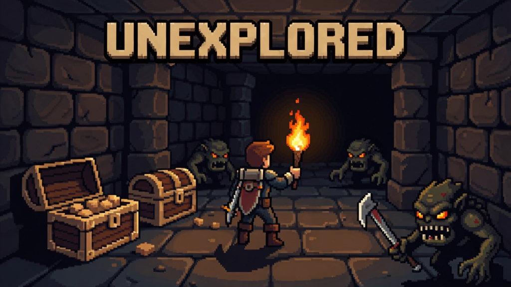 δ̽��Unexplored��Ϸ���棬������ð����ʹ�û������ǰ������Χ�б���͹���
