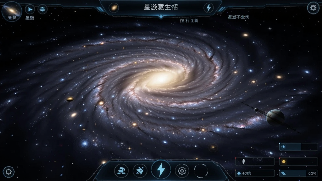 星系模拟器游戏画面,璧璇星空中的螺旋星系