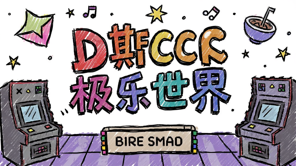迪斯科极乐世界游戏主菜单界面,手绘风格,标题醒目