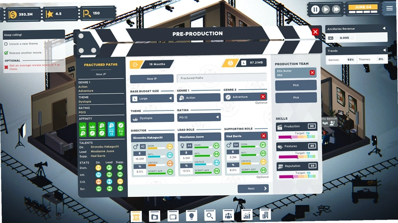 ��Ӱ��� Movie Studio Tycoonv1.0.0 �����ƽ��