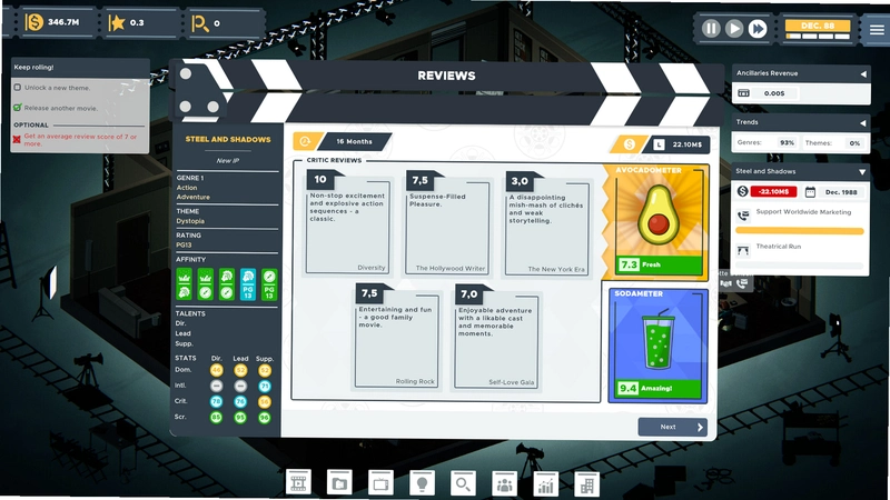 ��Ӱ��� Movie Studio Tycoonv1.0.0 �����ƽ��