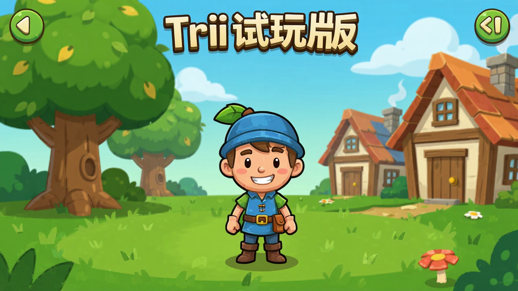 Trii�������Ϸ�������ͼ����ͨ���һ����ɫվ�ڲݵ��ϣ���Χ����ľ�ͷ���