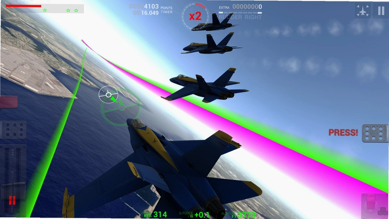 ����ʹ�ؼ����ж�ģ�� Blue Angels: Aerobatic Flight Simulator1.0 �����ƽ��