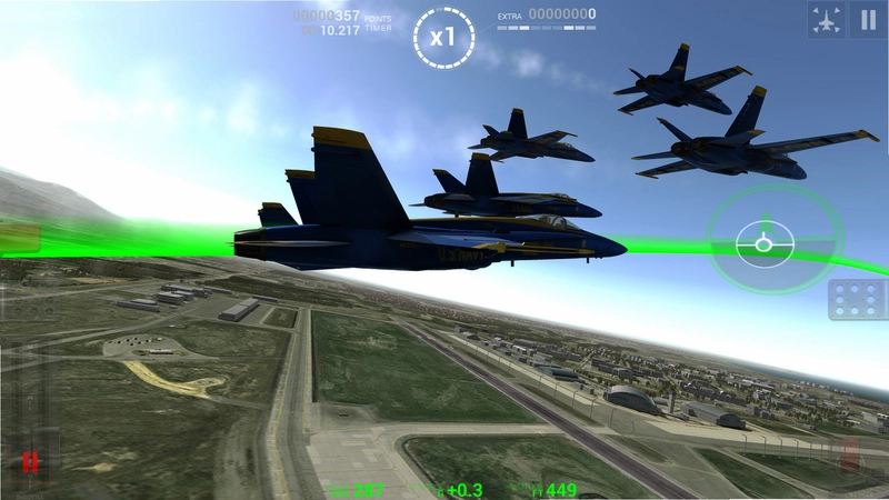 ����ʹ�ؼ����ж�ģ�� Blue Angels: Aerobatic Flight Simulator1.0 �����ƽ��