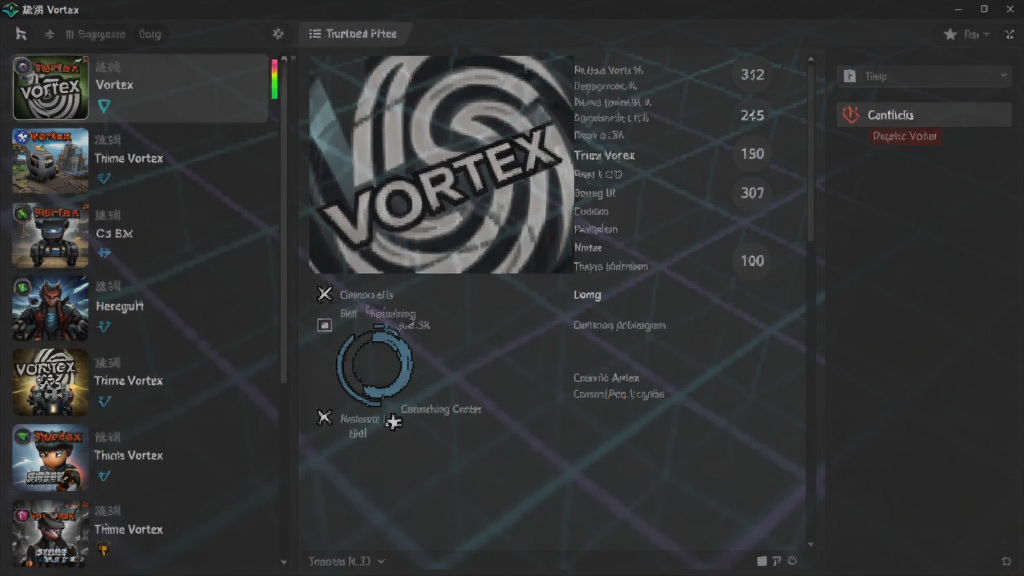 ����Vortex���������棬�����Ϸ�б����Ҳ�ģ����ϸ��Ϣ�ͳ�ͻ��ʾ�������а�͸����������