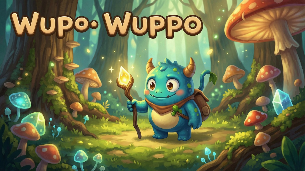 ��Wuppo����Ϸ����С������ɭ����̽���Ļ��棬��������ɫ�ʺ���ܰ���