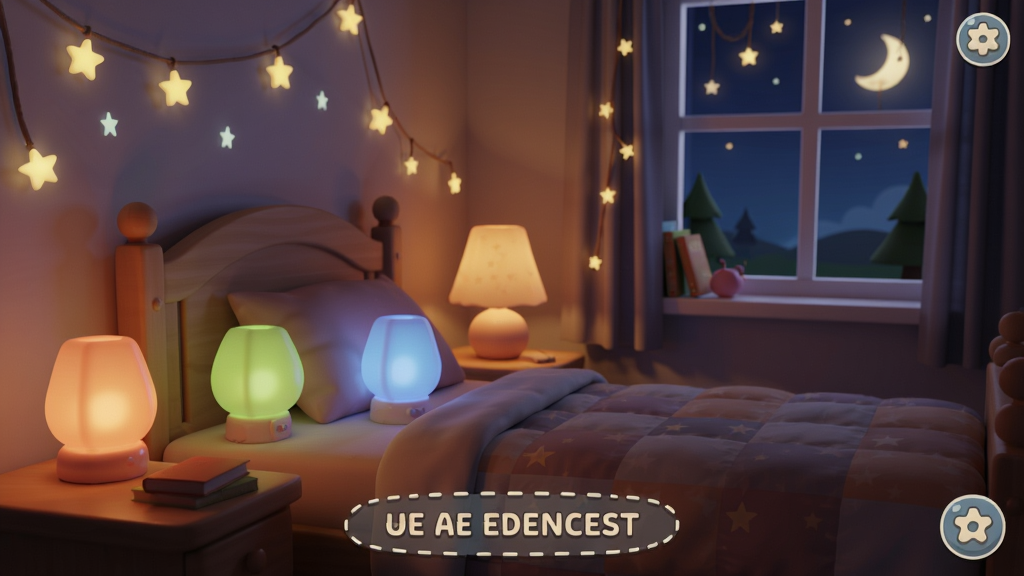 ҹ��Ӣ�İ���Ϸ���棬��ܰ��������ڷ��Ÿ��ֲ�ɫҹ�ƣ��ǹ��㣬������ҹ����Χ