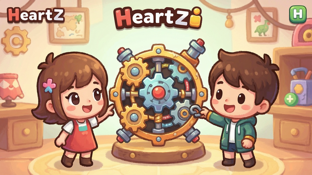 HeartZ���˽�����Ϸ���棬������ɫ���ں����⿪һ�����ӵĻ�е���⣬����ɰ�������