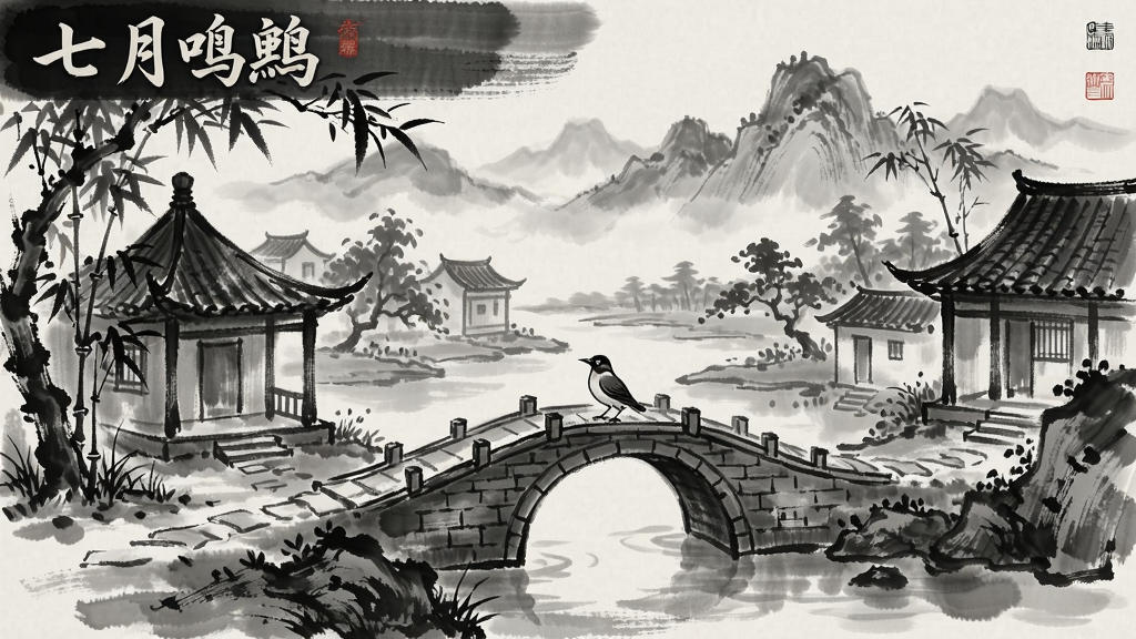 七月鸣游戏场景水墨风格展示