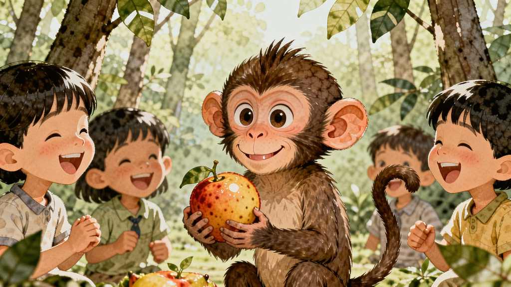 С������ɭ�������Ź��ӵ���ܰ���棬ˮ�ʷ�񣬺�����Χ��С���ӿ��ĵ�Ц